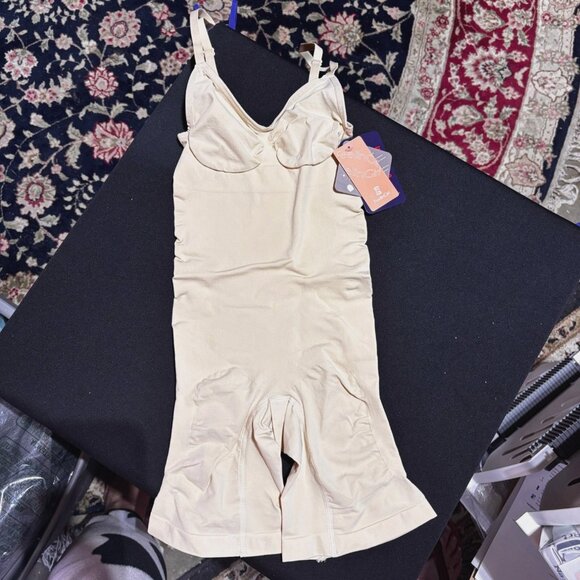 Seamless Beige Body Shaper Fajas Colombianas With Adj Straps & Butt Lifting Desi - Picture 3 of 8